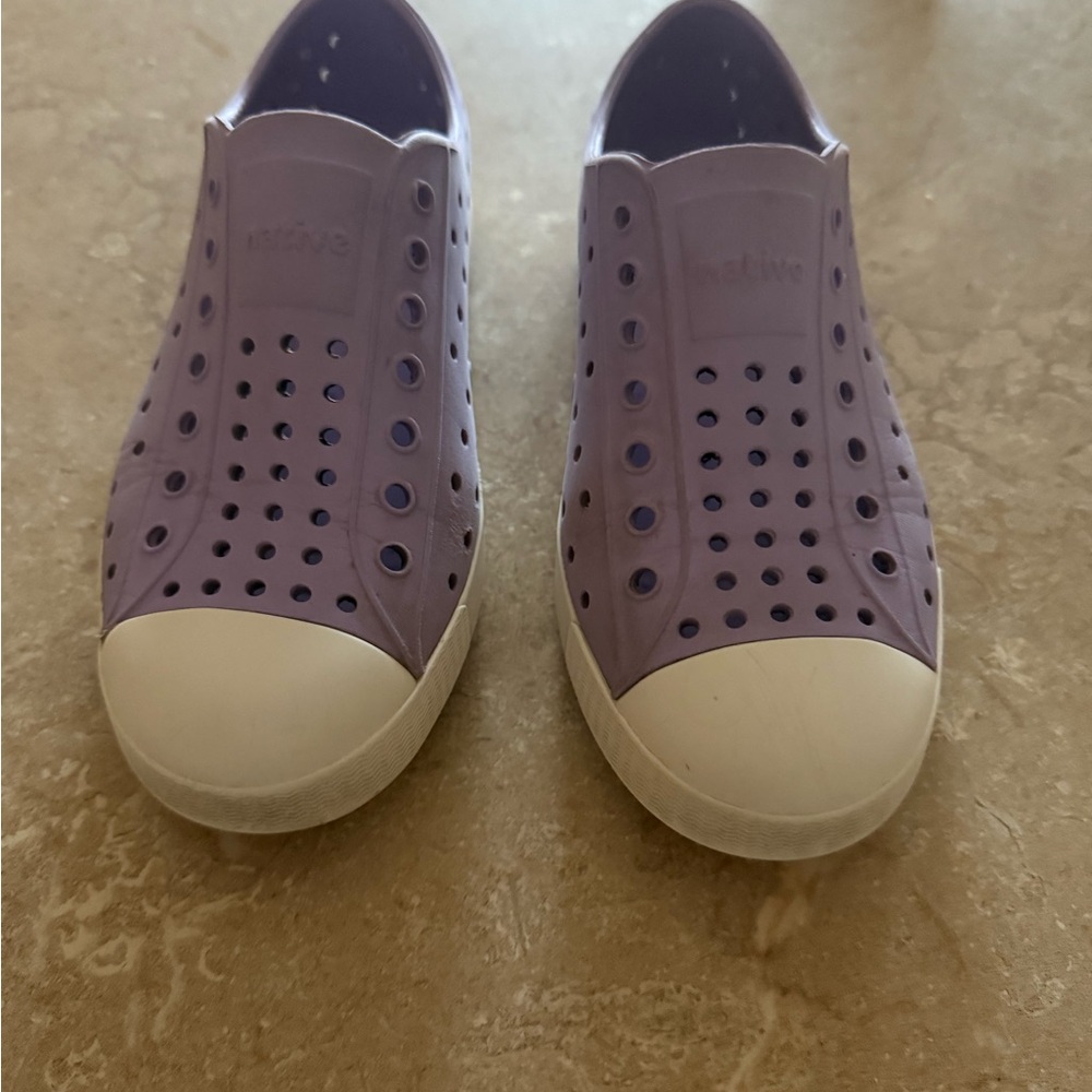 Native Lavender Slip-On Shoes with White Toe